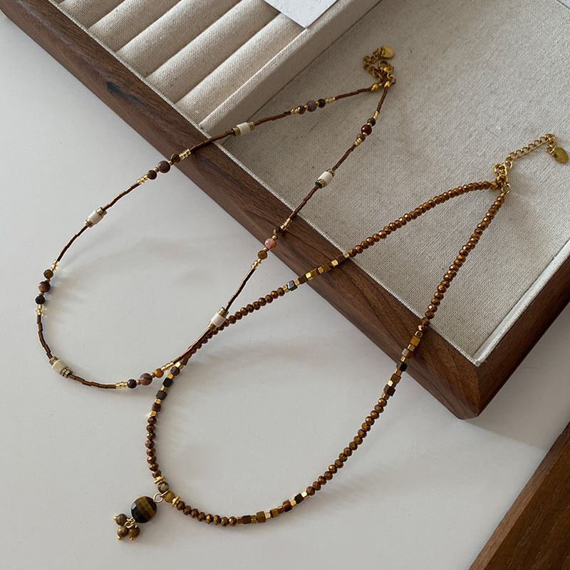 Wholesale Vintage Fashion Natural Stone Necklaces