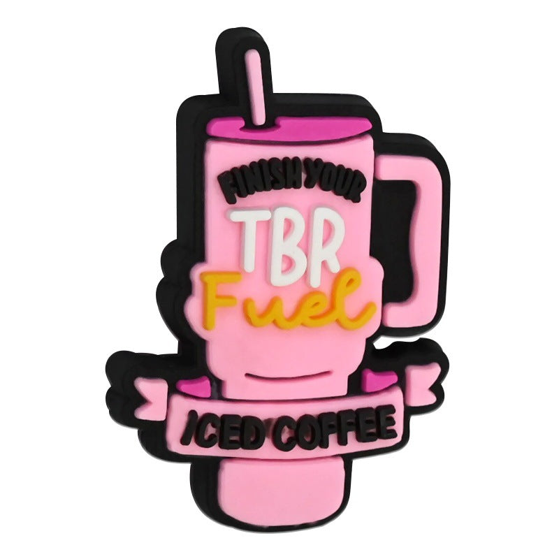 WholesaleRandom 100pcs Cartoon coffee letter bead Focal Beads