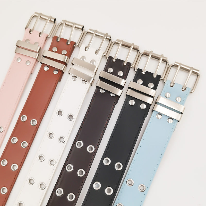 Wholesale Double exhaust eyelet girls'  belt