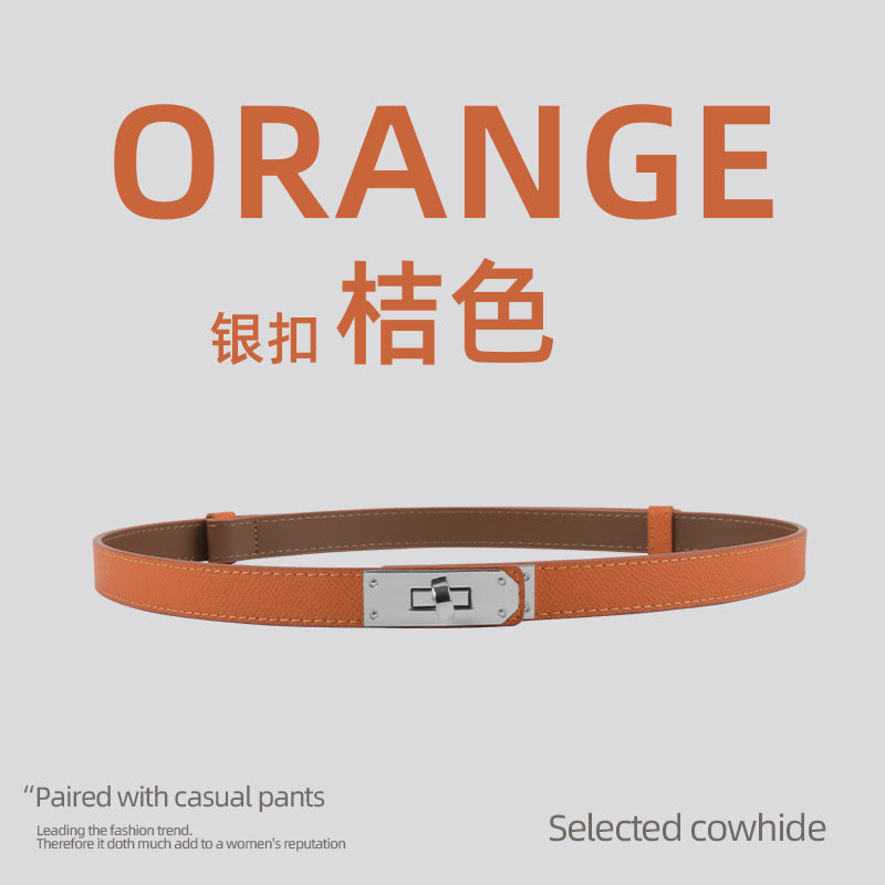 Wholesale Fine Genuine Leather Fashion Girdle Leather Belt with Dress Versatile Decoration