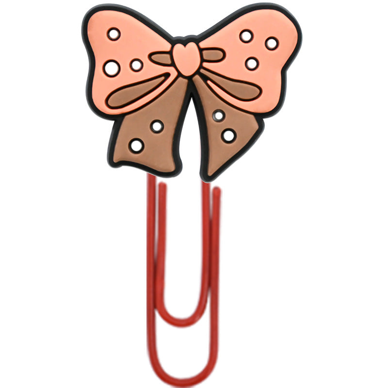 Wholesale Random 50pcs Cartoon bow student paper clip bookmark