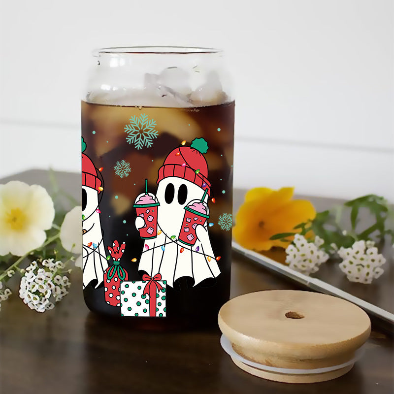 Wholesale Christmas gingerbread man  16oz Cup UV DTF Wraps