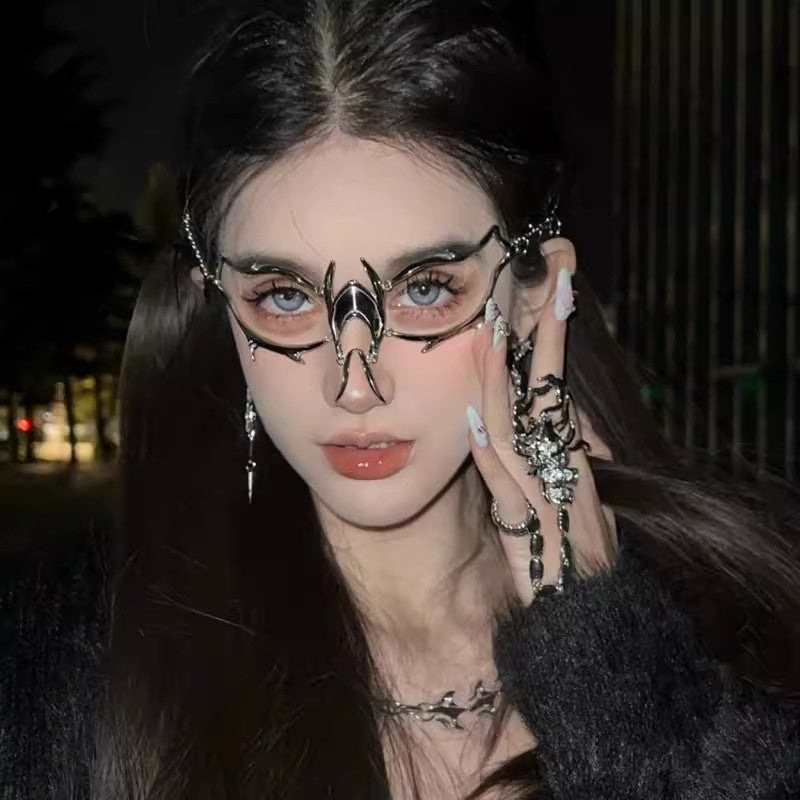 Wholesale Cyberpunk Metal Mask Face Chain