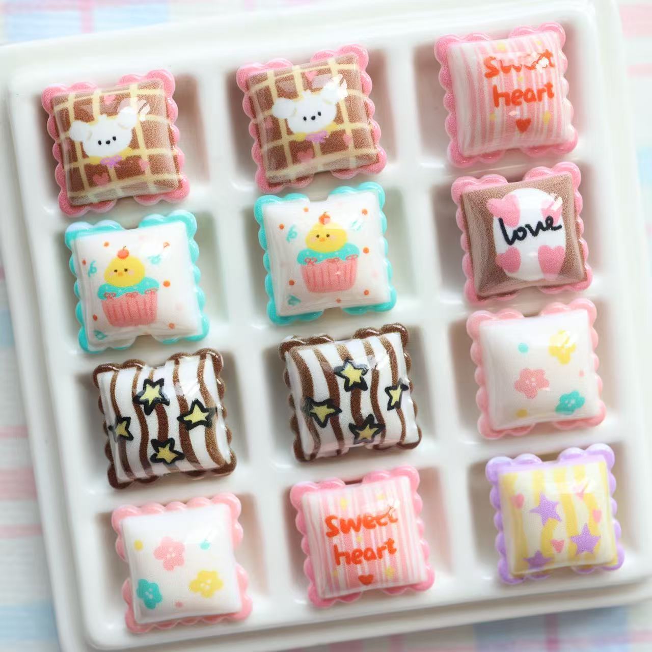 Wholesale 10pcs Double-sided printed cartoon cute style pillow beads