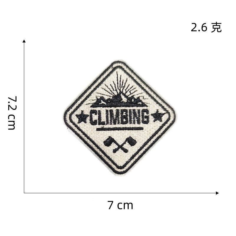 Wholesale Bear cloth outdoor colorful scenery hiking embroidery DIY Patches