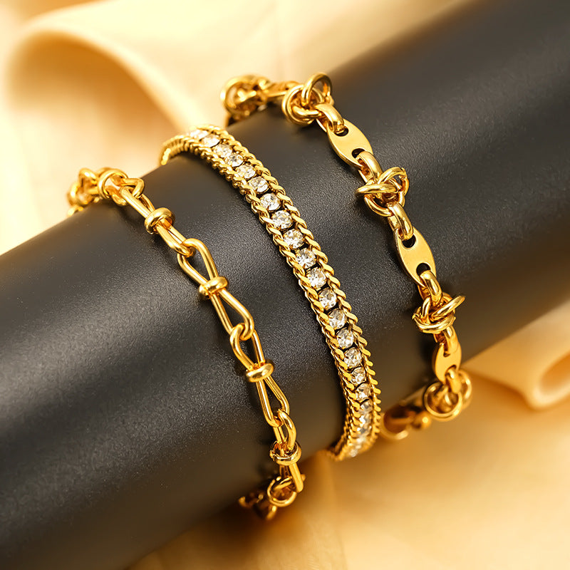 Wholesale Stainless Steel  Electroplated Color-Preserving Bracelet