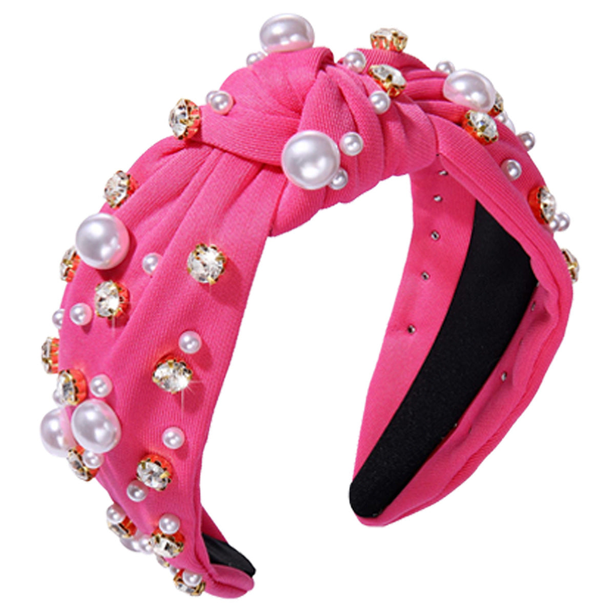 Wholesale new headband women's pearl knotted fabric headband fashion simple temperament headband hair accessories