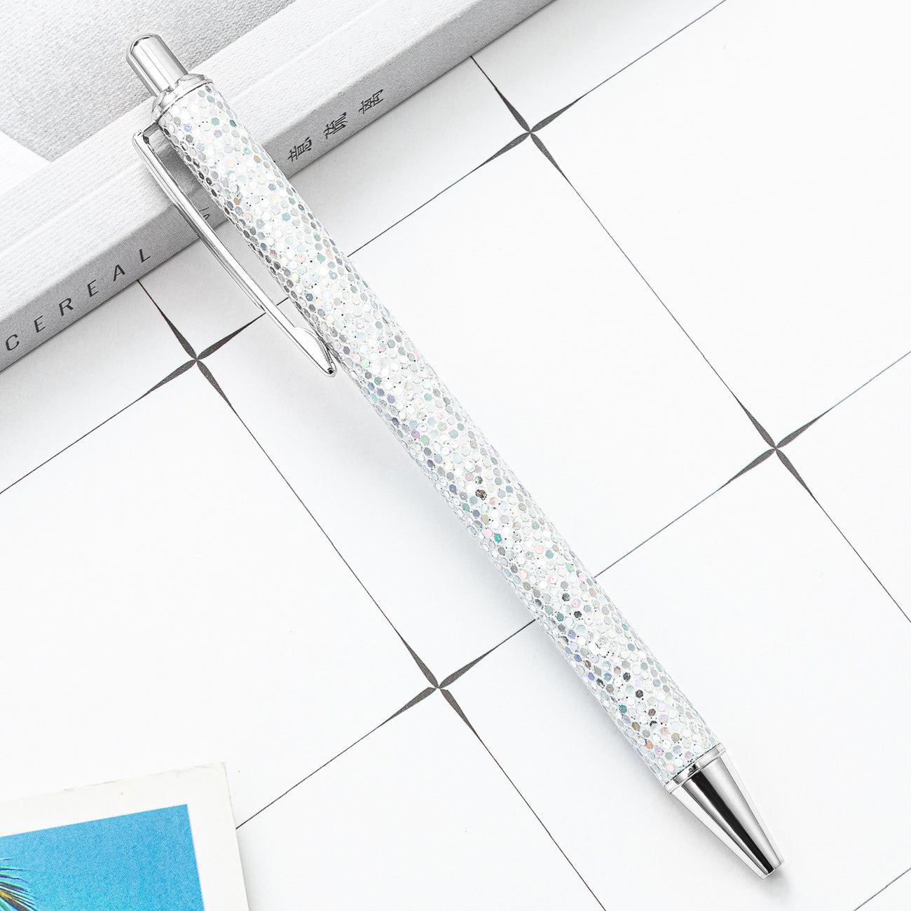 Wholesale Spot Gold Powder Press Ballpoint Pen