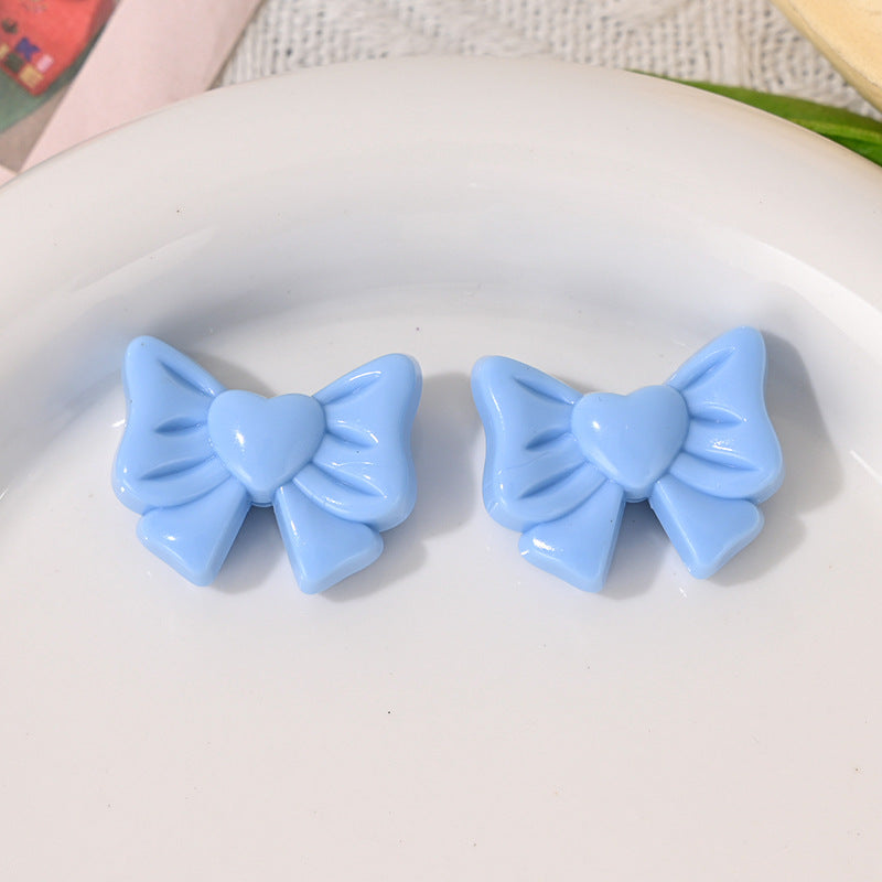 Wholesale 5pcs/pack   Candy-colored bow beads   Acrylic Beads