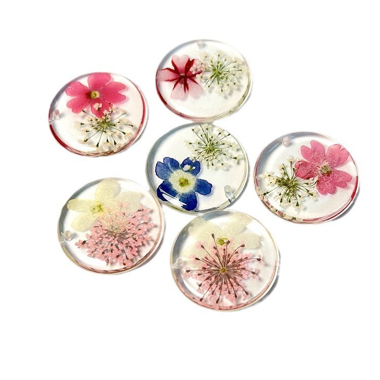 Wholesale 6pcs Natural Plant Specimen Dried Flower Necklace