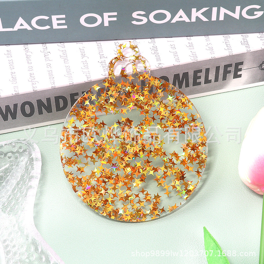 Wholesale 10pcs/ pack Acrylic Christmas Ornaments Decoration DIY Craft Christmas Tree Ornaments Patches