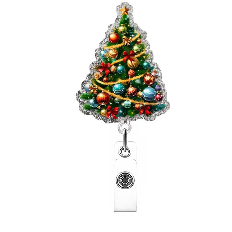 Wholesale Christmas Tree Christmas Cartoon Badge Reels