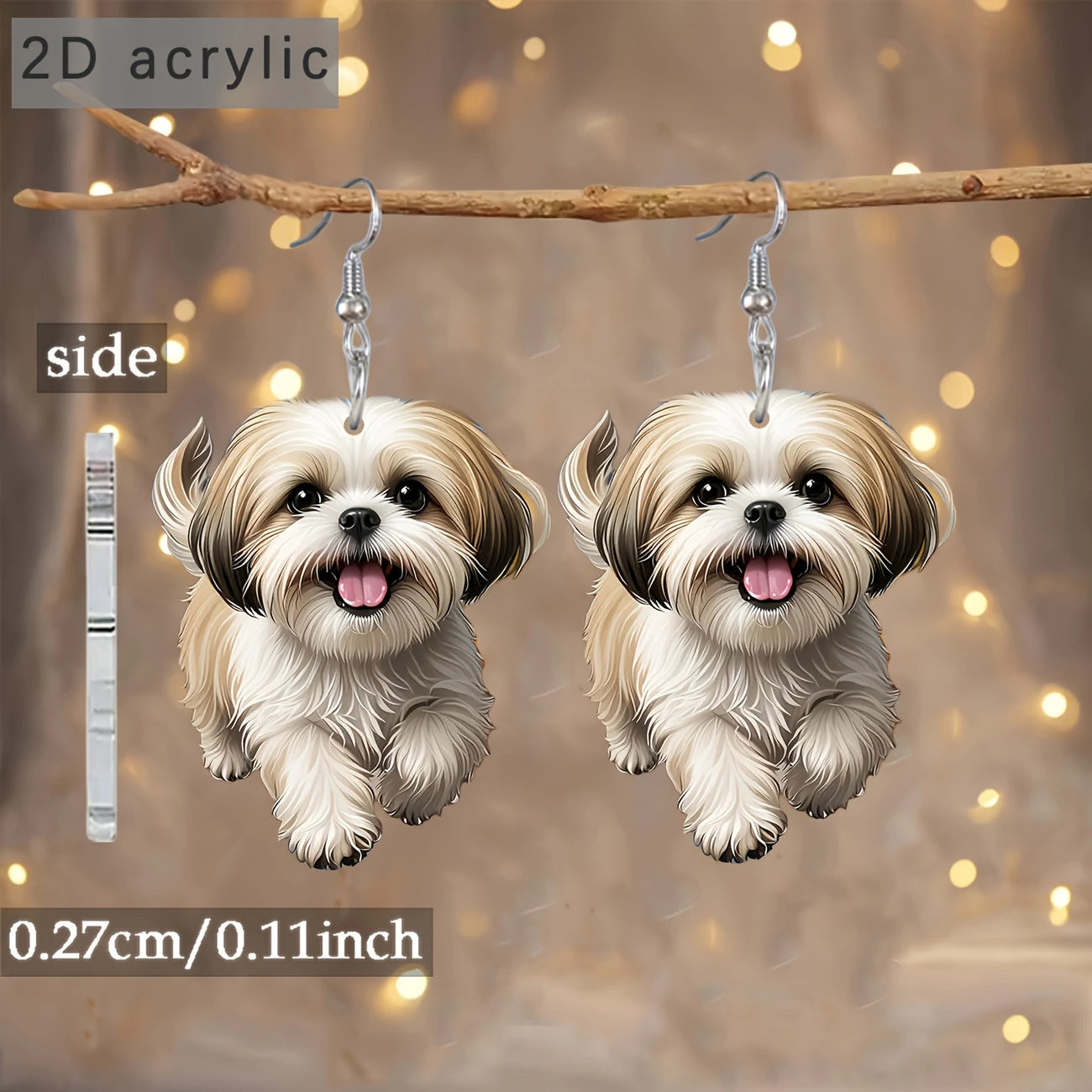Wholesale Cartoon Pet Valentine' s Day Acrylic Earrings