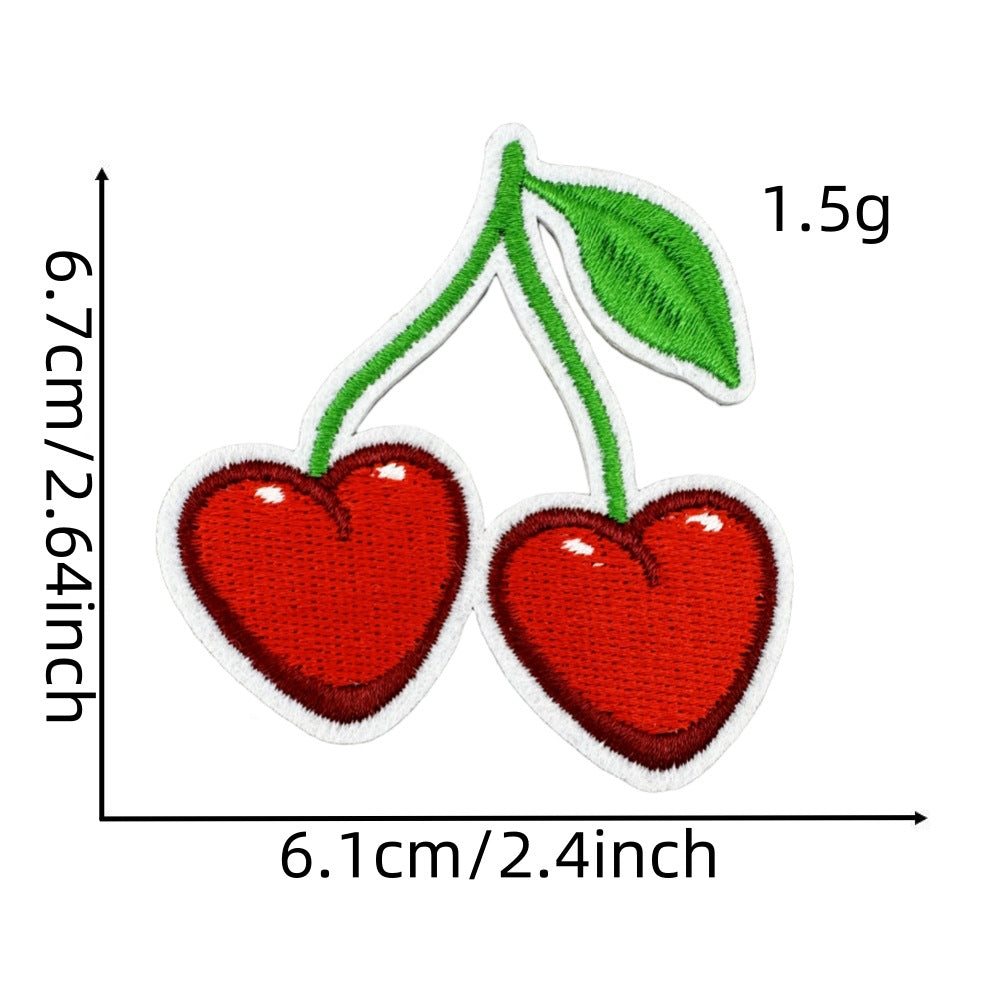 Wholesale Fruit Strawberry Cherry Cartoon Embroidery DIY Patches