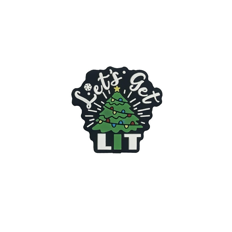 Wholesale 10pcs Christmas Silicone Cartoon Beads