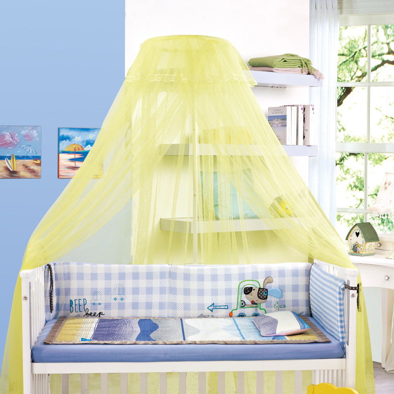 Wholesale Crib Mosquito Cover with Bracket Pole Full Cover Type Free Punch Baby Supplies