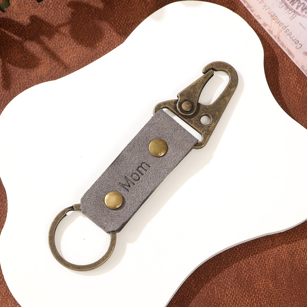 Wholesale Vintage Style Leopard Woven Keychains