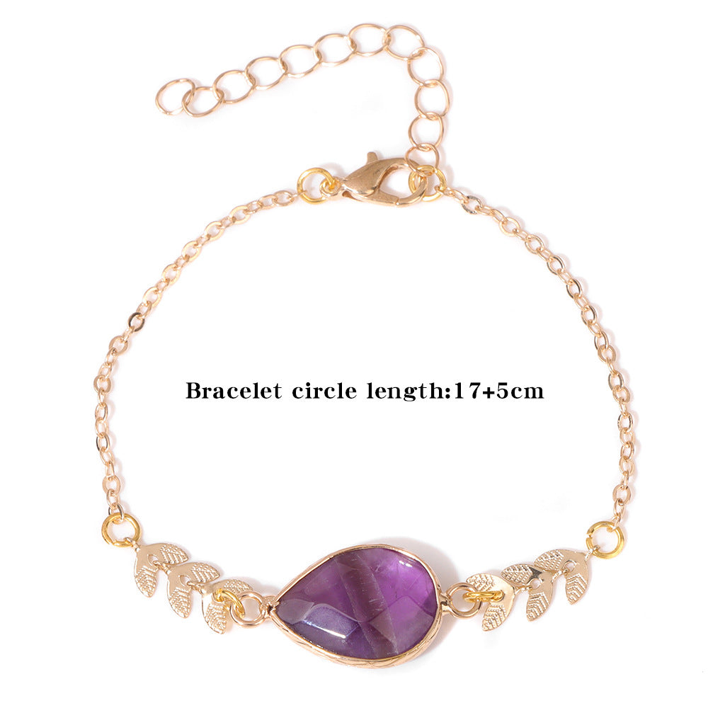 Wholesale Natural Stones Love Alloy Bracelet