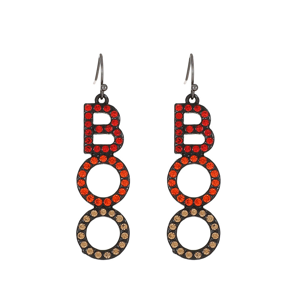 Wholesale  Devil Bat  Pumpkin Earrings For Women Alloy Electroplated Jewelry Accessory Trendy Party Gift Boutique Resale