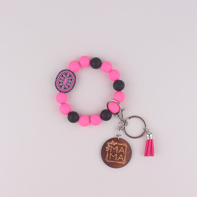 Wholesale Oval Gem Bracelet Creative Silicone Key Ring
