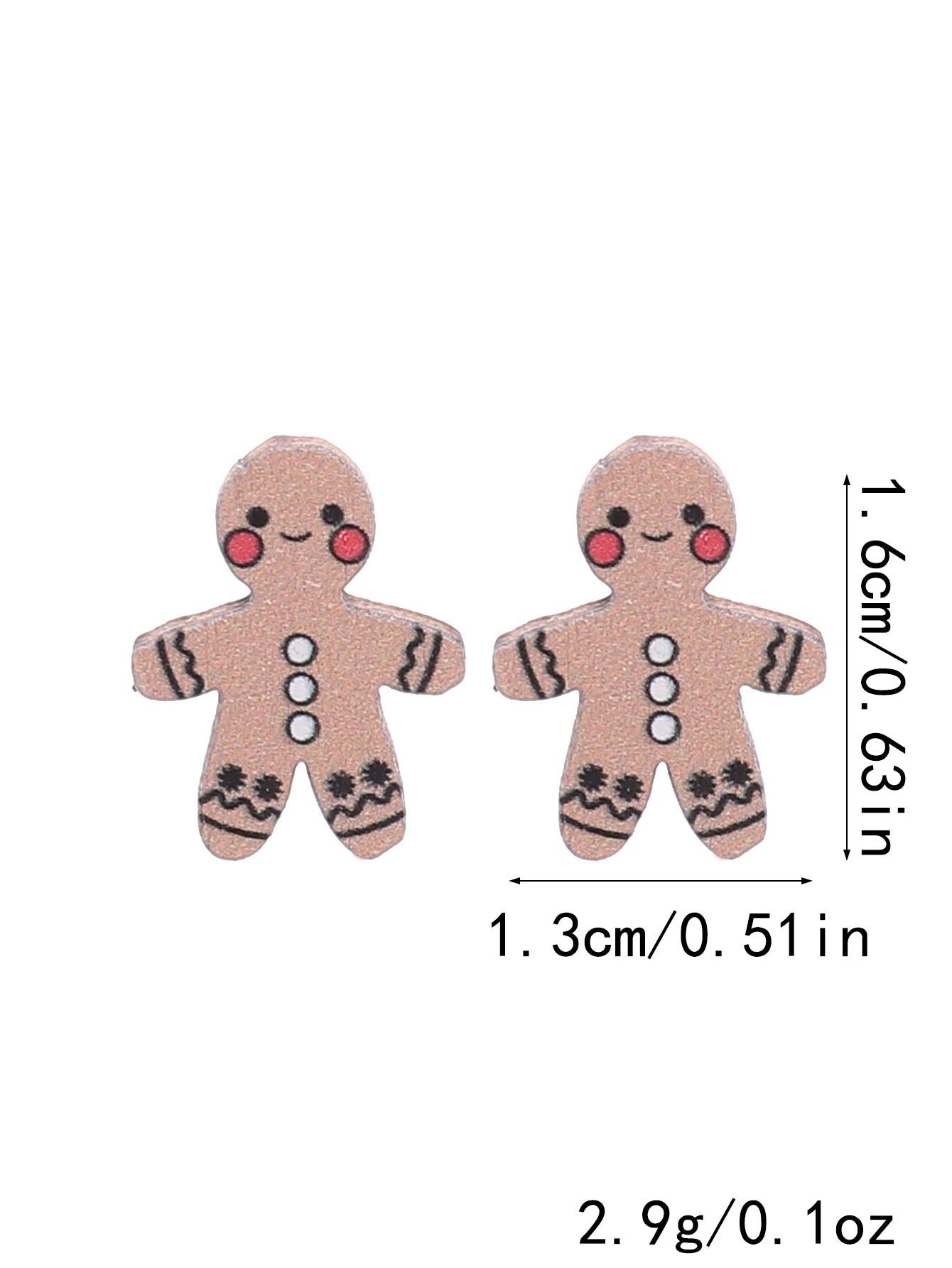 Wholesale Christmas Cute Animal Bear Fox Wooden Vintage Earrings