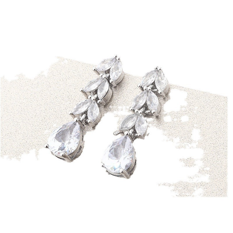 Wholesale Zircon Copper Earrings