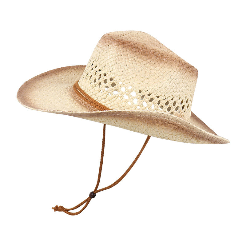 Wholesale Pull Grass Pentagram Retro Western Cowboy Hat