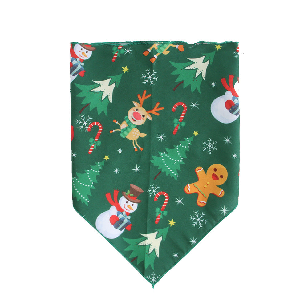 Wholesale 2PCS Christmas Triangle Dog Polyester Bibs