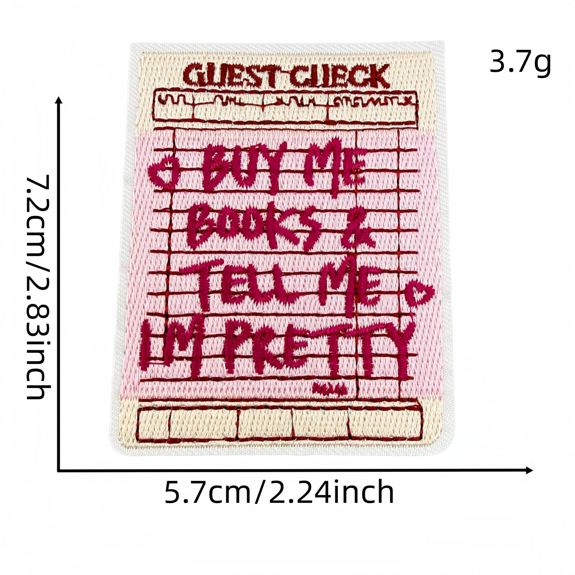 Wholesale Stylish Pink Reading Themed Iron On Embroidered Patches 23 Pack Decorative Accent For Bags Clothes