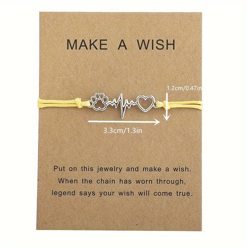 Wholesale Animal alloy pendant with adjustable hand woven bracelet