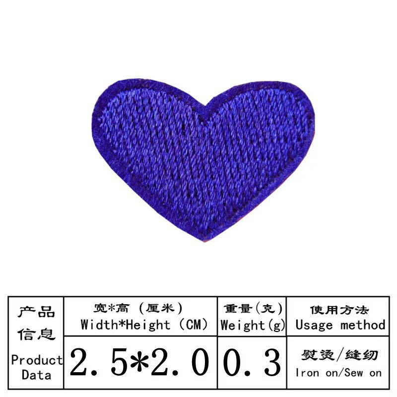 Wholesale Polyester Embroidered Heart Patch For Clothing Bags Shoes And DIY Accessories