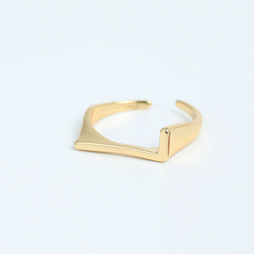 Wholesale Copper 26 Letter Open Ring