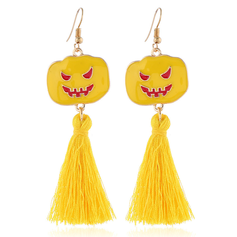 Wholesale Halloween Horror Funny Skull Spider Earrings