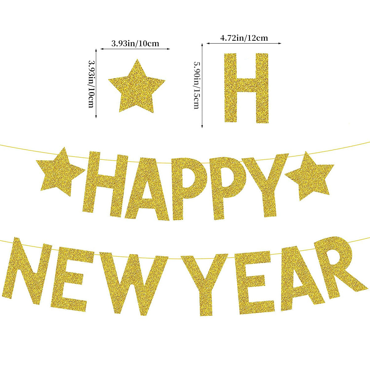 Wholesale 2024 Paper New Year Happy Banner