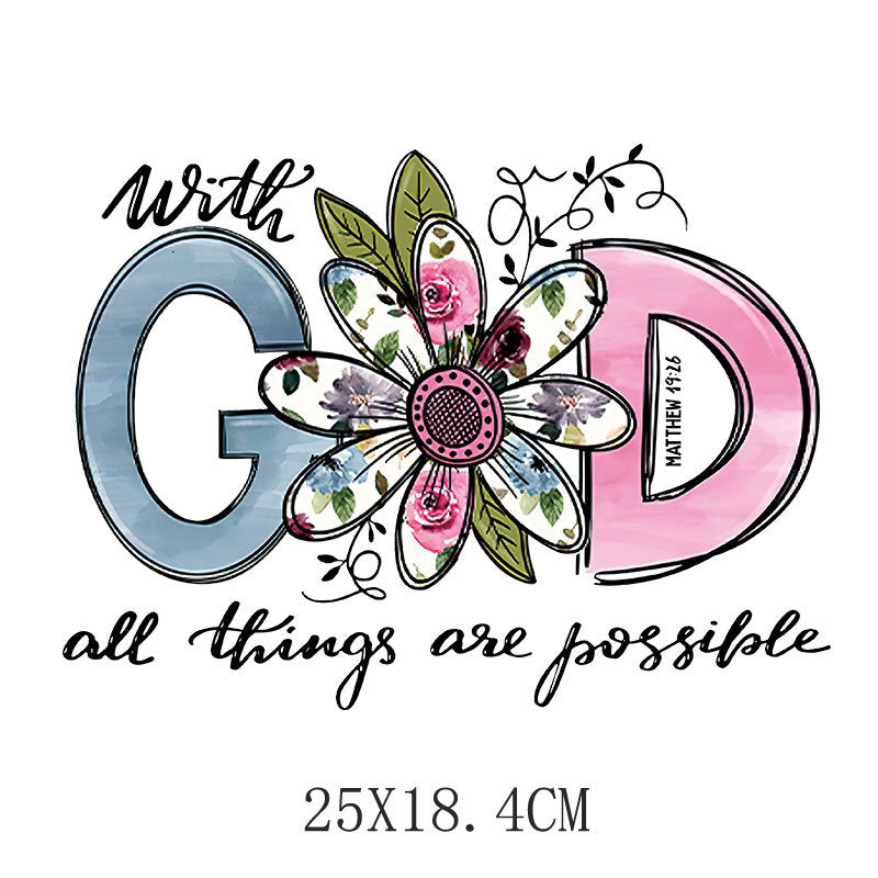 Wholesale Flower and letter heat transfer printing  UV DTF Ready to Press Transfers Wraps