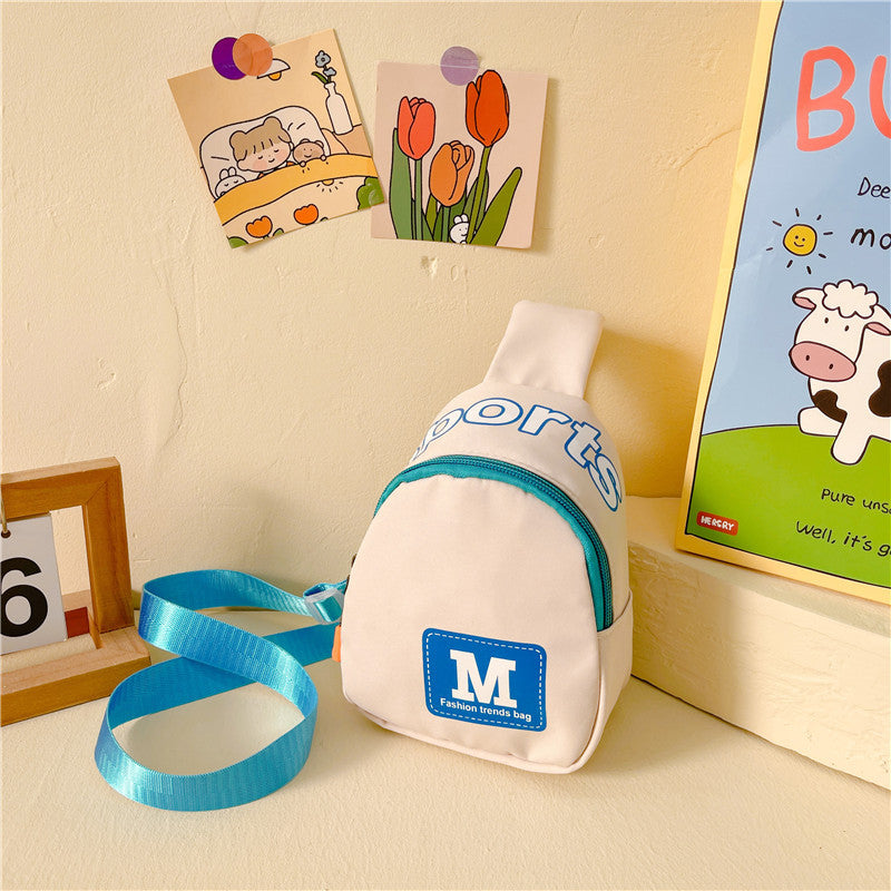 Wholesale Oxford Cloth Color Contrast Printing Letter Children's Bag