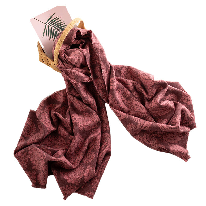 Wholesale Winter Temperament Imitation Cashmere Retro Versatile and Thick Velvet Warm Scarf