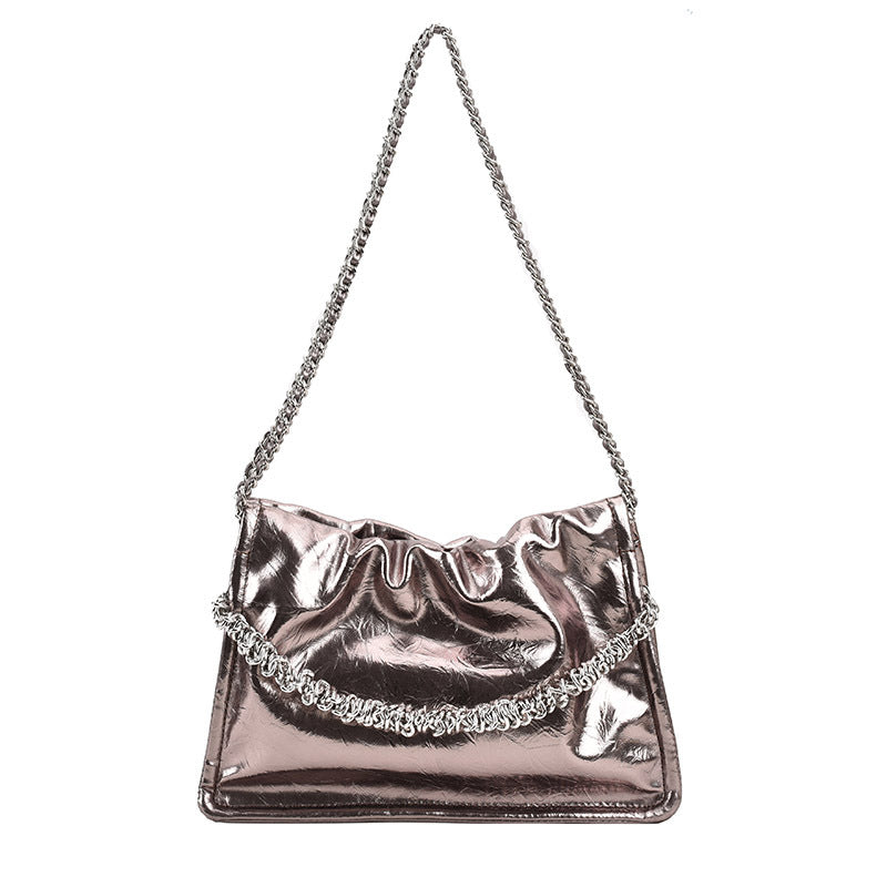 Wholesale 2023 Autumn PU Chain Pleated Cloud Crossbody Bag