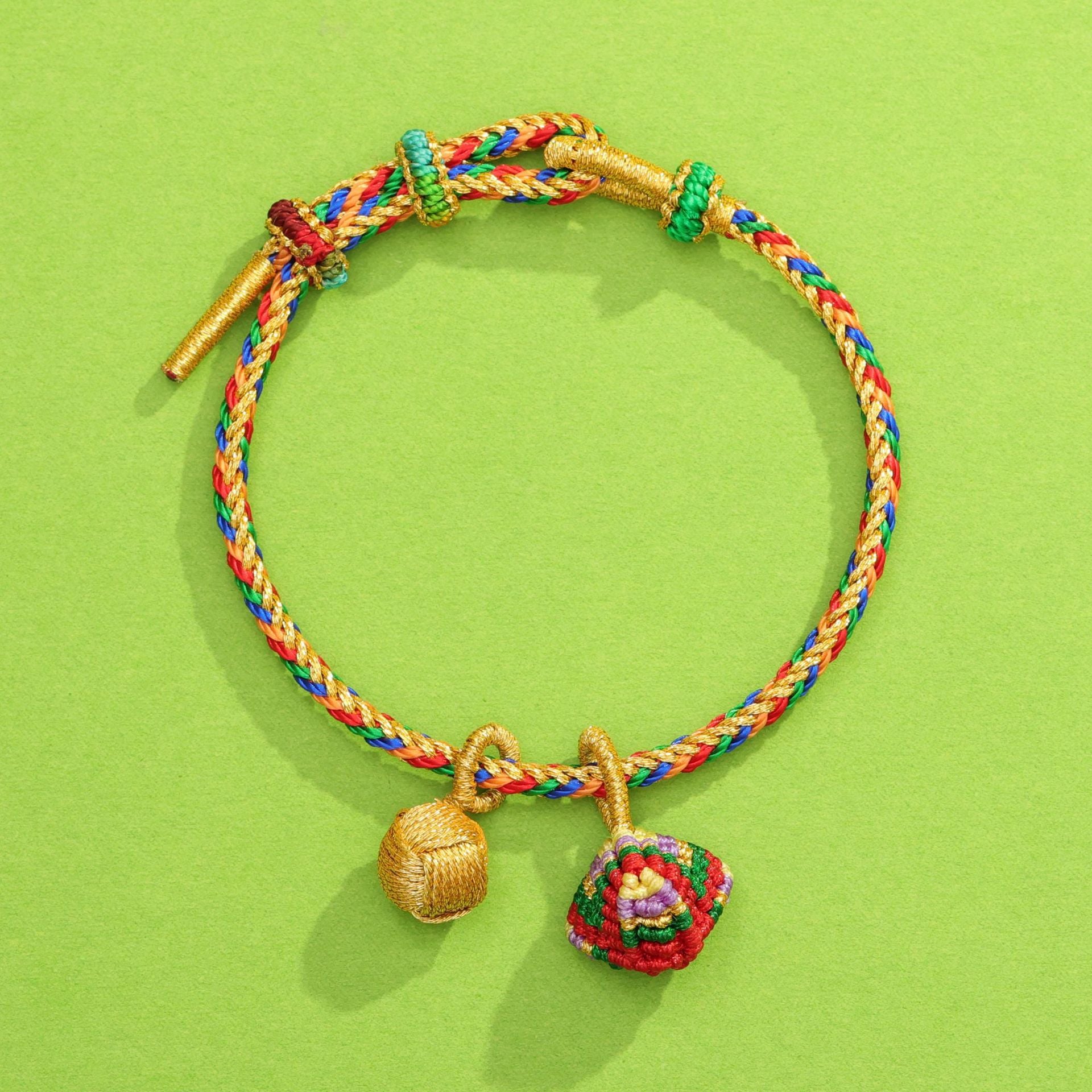 Wholesale Five-colored rope woven rice dumpling ethnic style bracelet