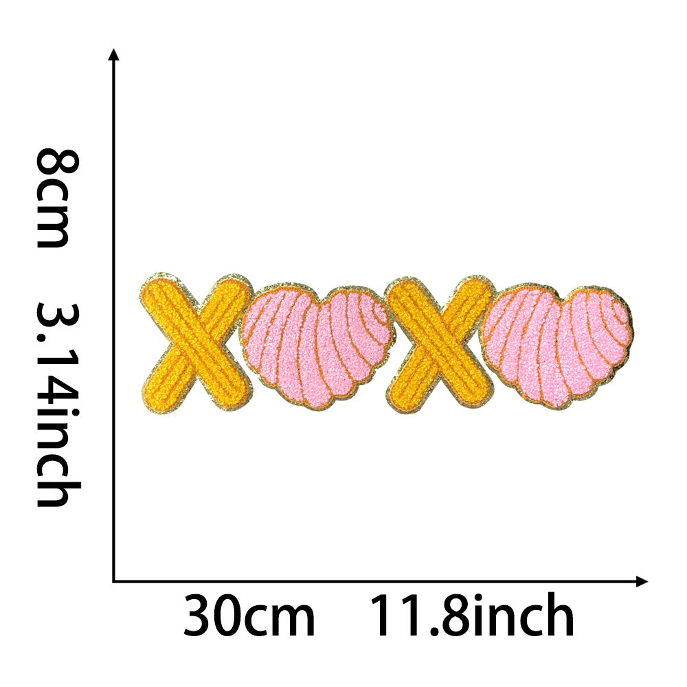 Wholesale 28Cm Towel Embroidery Patch Be Mine Red Stylish Coat Embellishment Everyday Fashion Accessory