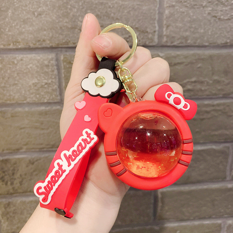 Llavero a la deriva del colegio de gatos al por mayor de planeta acrílico