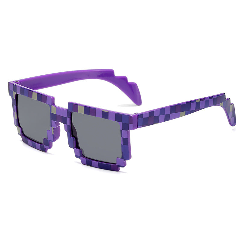 Wholesale Checkered Square Frame PC Sunglasses