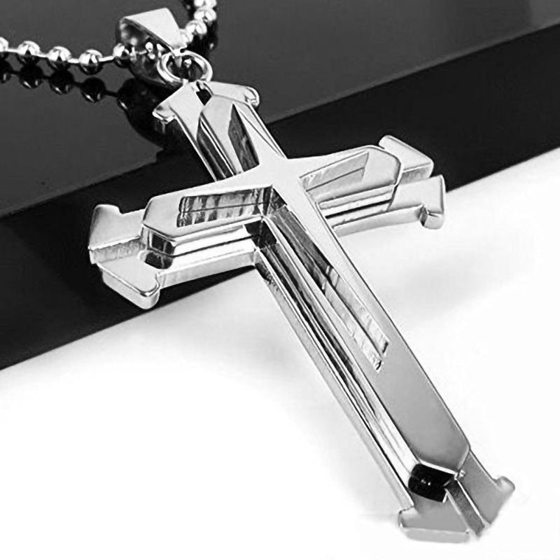 Wholesale Men's Metal Pendant Cross Necklace