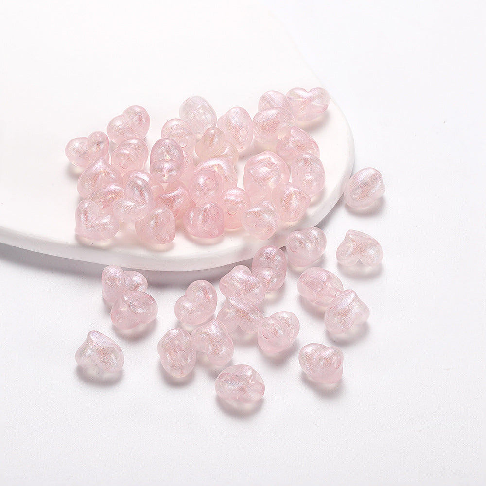 Wholesale 30pcs/pack Acrylic Colorful Mermaid Pearly Love Beads