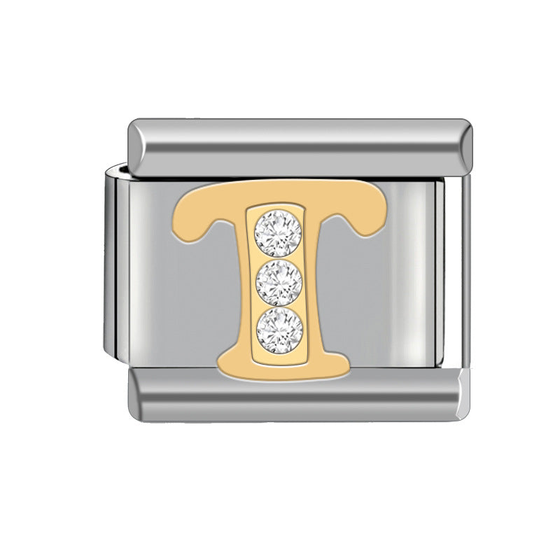 Wholesale Italian Charm Bracelet 9mm DIY Stitched Detachable Monogram Diamond Combination Bracelet