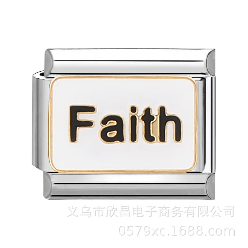 Wholesale Italian Charm Bracelet 9mm DIY Disassembly Stainless Steel Retro Brace Bracelet