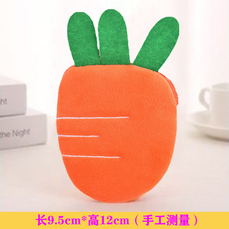 Wholesale Cartoon Fruit Plush Mini Purse Keychain