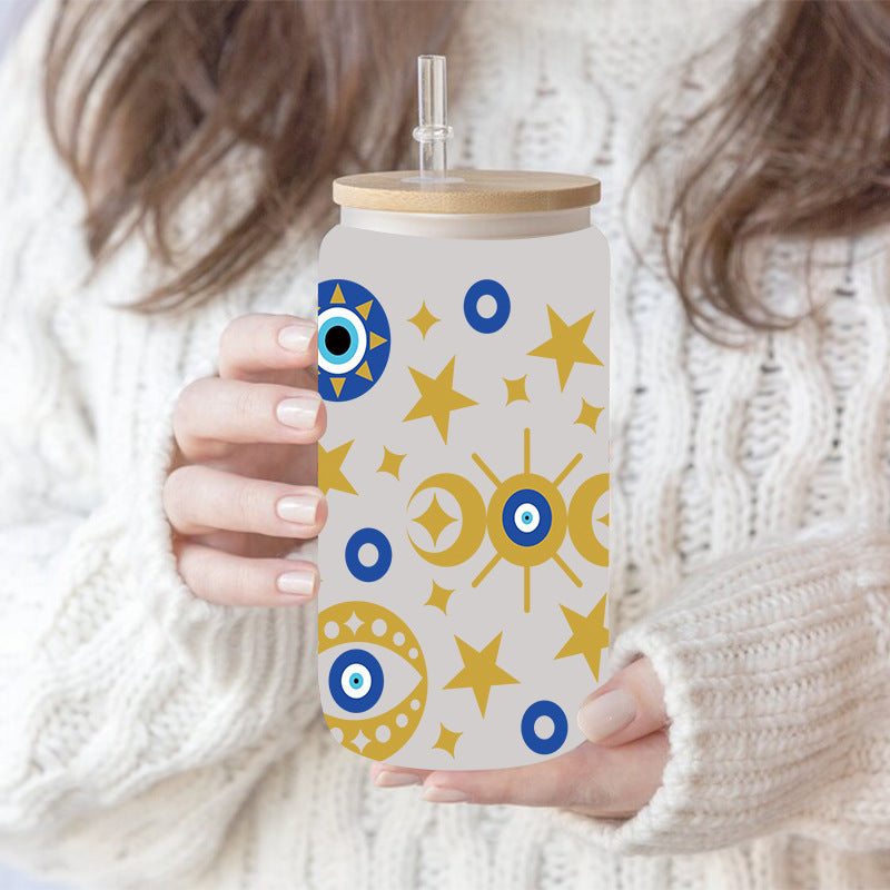 Wholesale Blue Devil's Eye Series 16oz Cup UV DTF Wraps