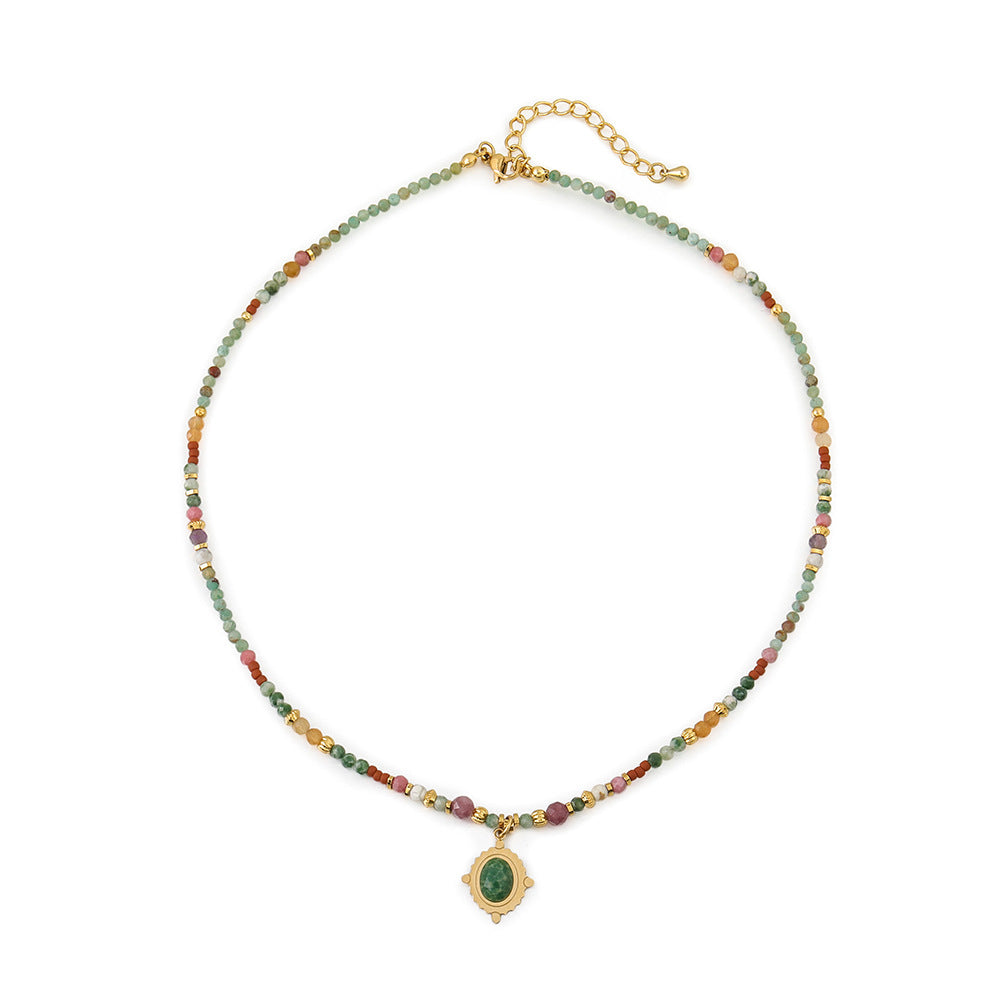 Wholesale New Natural Freshwater Pearl Turquoise Handmade Beaded Necklace Original Design