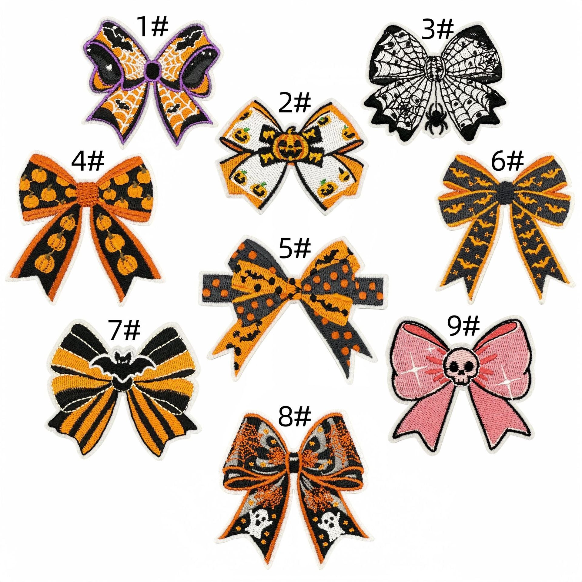 Wholesale Cartoon colored bow embroidery DIY Patches